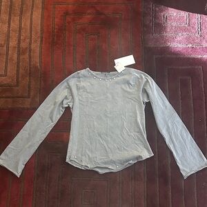 Zara Gray Long Sleeve Top